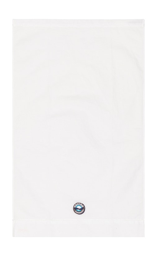 Abbode Caviar Tea Towel In White