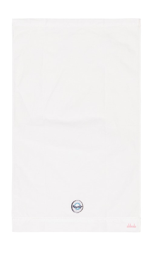  Abbode Caviar Tea Towel In White. 