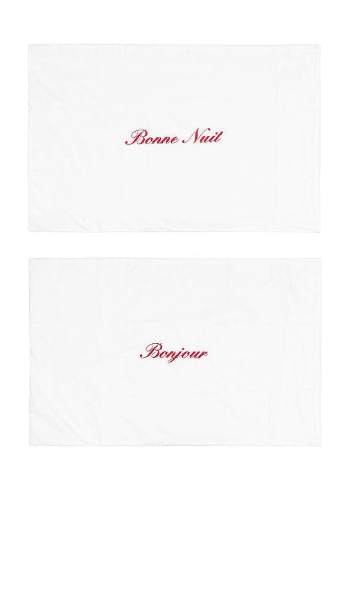 Bonjour Bonne Nuit Pillowcase Set