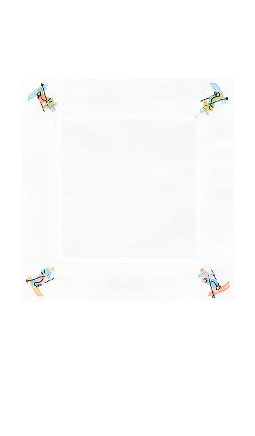 Abbode Skier Napkin In White