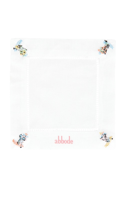  Abbode Skier Napkin In White. 