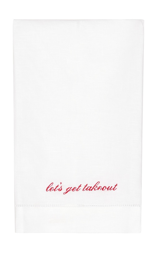 Let's Get Takeout Tea Towel