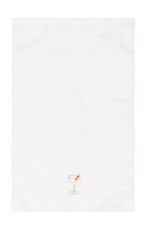 Abbode Martini Tea Towel In White