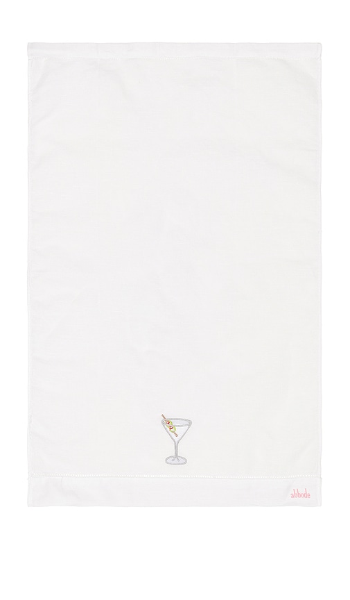  Abbode Martini Tea Towel In White. 