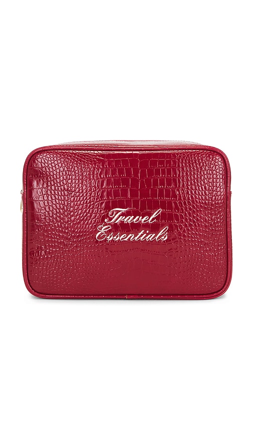 Abbode Travel Essentials Croc Pouch In Red