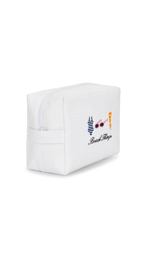  Abbode Beach Things Waffle Pouch In White. 