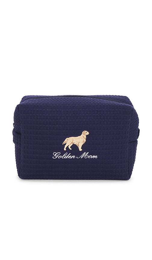 Abbode Golden Mom Waffle Pouch in Navy.