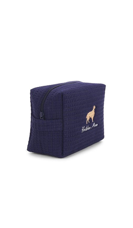  Abbode Golden Mom Waffle Pouch In Navy. 