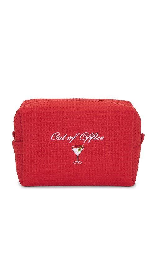 Abbode Out Of Office Martini Waffle Pouch in Cherry.
