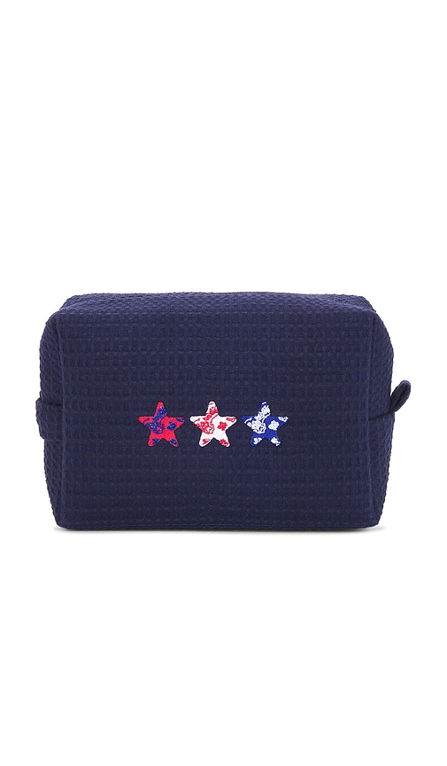 Abbode July 4th Stars Waffle Pouch in Navy.