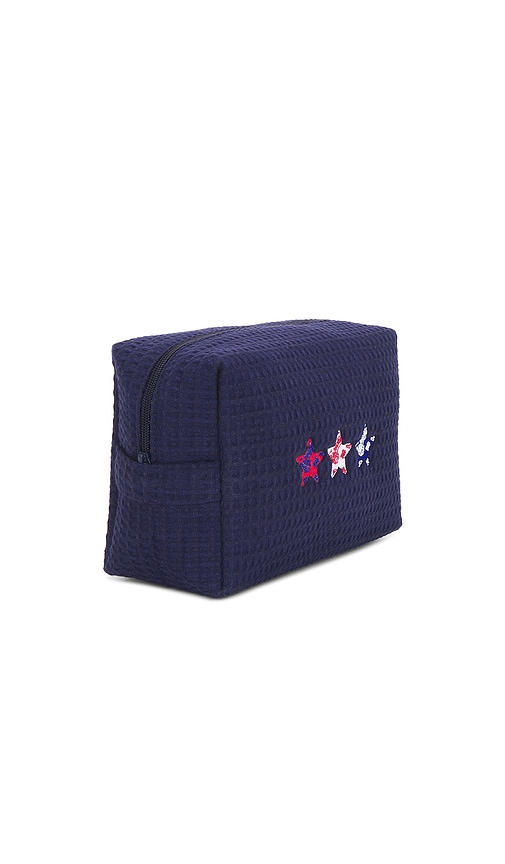  Abbode July 4th Stars Waffle Pouch In Navy. 