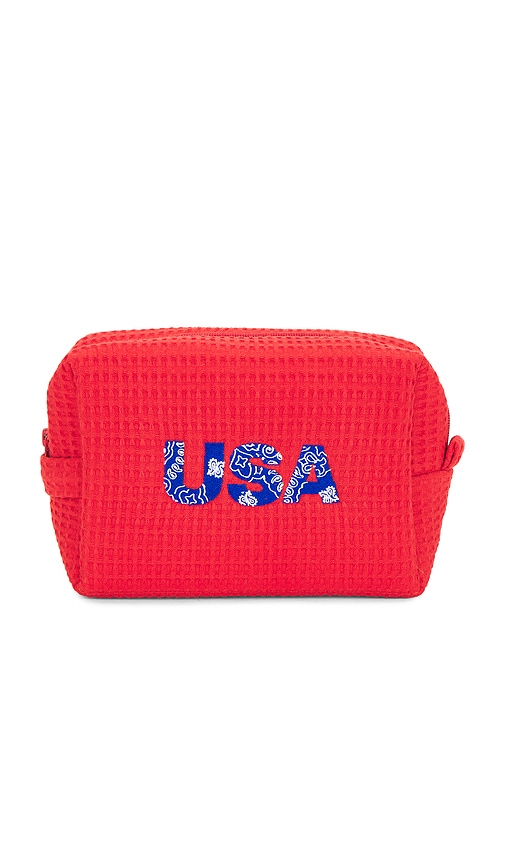 Abbode July 4th USA Waffle Pouch in Cherry.