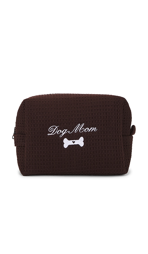 Abbode Dog Mom Waffle Pouch In Brown