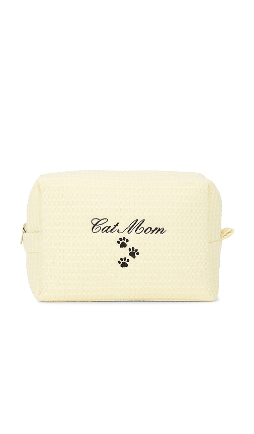BOLSA DE TECIDO WAFFLE MÃE DE GATO CAT MOM WAFFLE POUCH in Butter