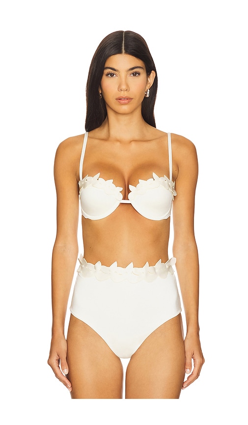 Sylva Bikini Top in Ivory. - size L (also in XS)
