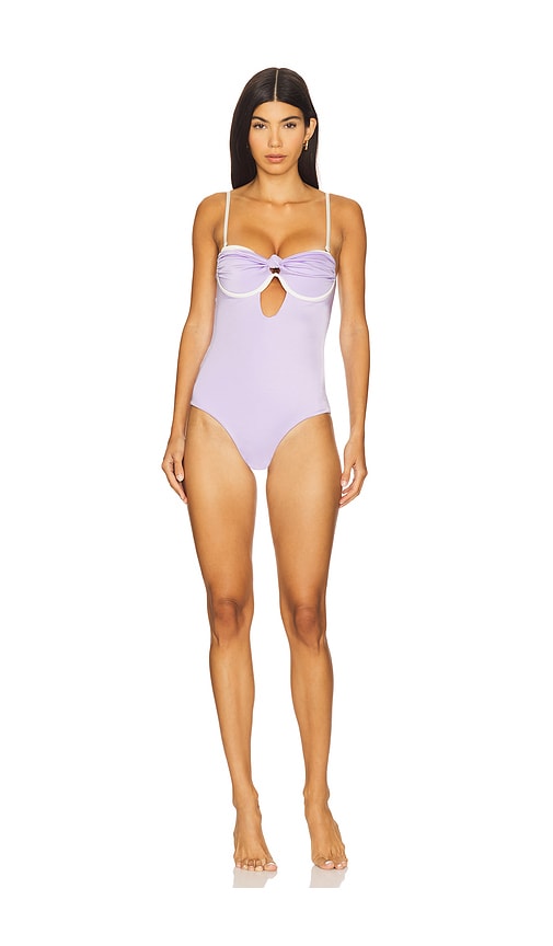 Chora One Piece Swimsuit in Lavender. - size XL (also in L, M, S, XS)