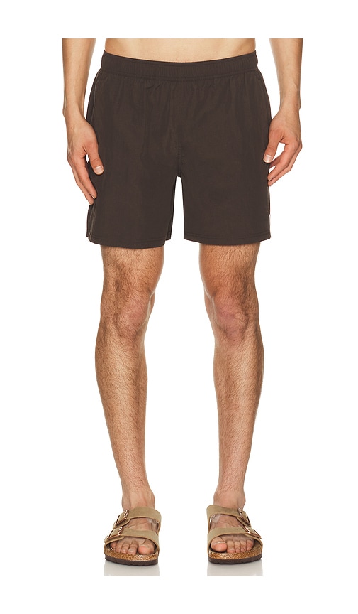 5.5 Solid Sebastian Swim Trunk in Brown. - size XL/1X (also in S, M, L)