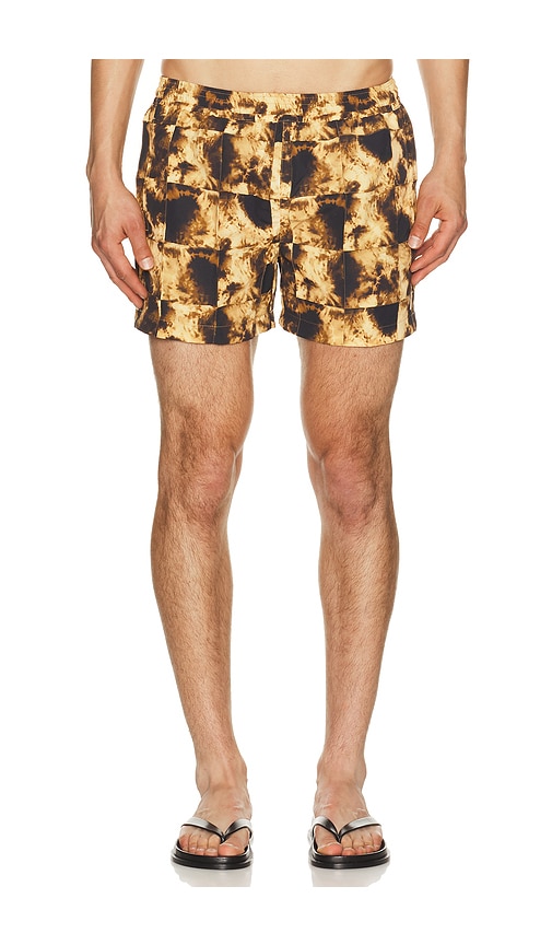 Auto-reply™ 4 Printed Sebastian Swim Trunk In Brown