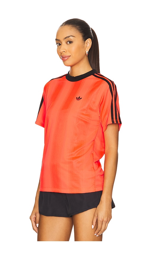 Adidas Originals Jacquard Tee In Orange