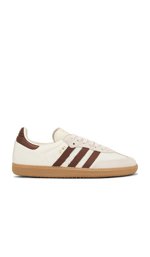 adidas Originals Samba OG Sneaker in Cream White, Preloved Brown, & Wonder White