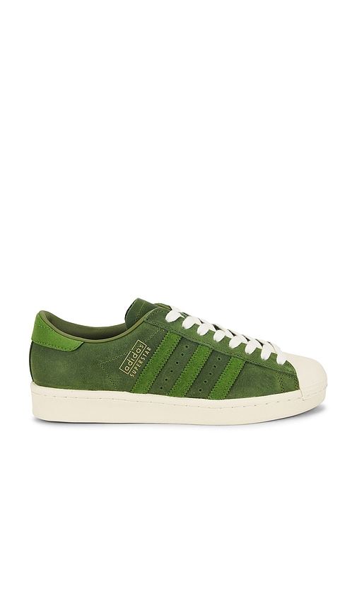 adidas gazelle silver green womens Adidas Superstar 82 Sneakers White/Dark Green Classic Cream Shell Toe –  伴古著二手買取選品 main image 1