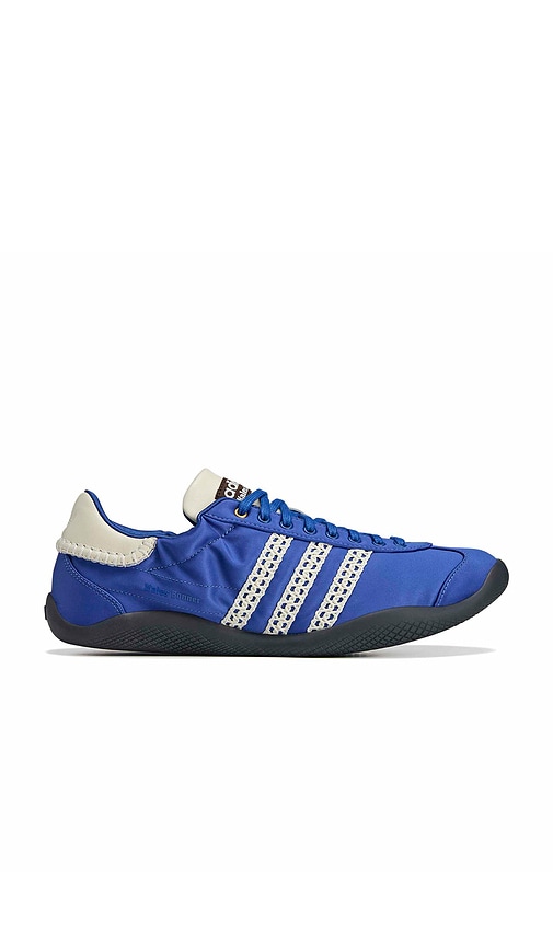 adidas Originals x Wales Bonner Karintha Lo Satin Sneaker in Supplier Color, Cream White & Blue