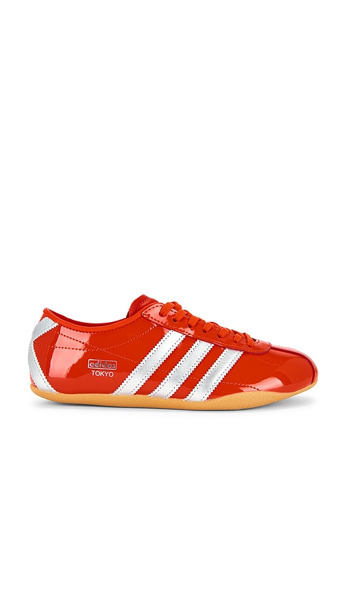 Adidas Originals Tokyo Sneakers In Red Patent Leather In Orange