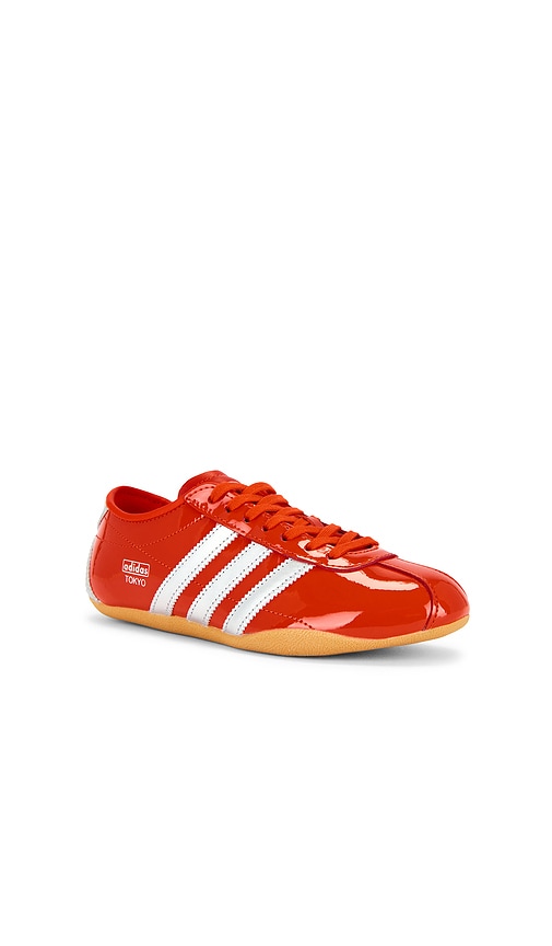 Adidas Originals Tokyo Sneakers In Red Patent Leather In Orange
