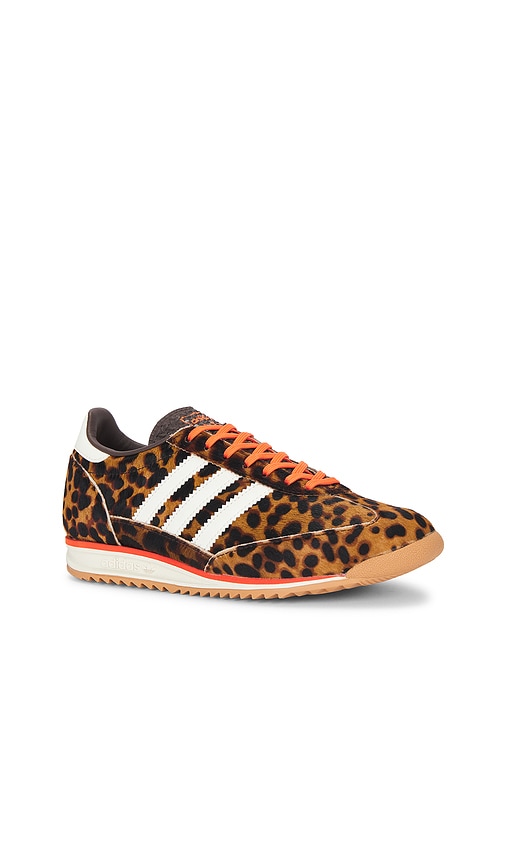 Adidas Originals Womens Adidas Sl 72 Leopard-print Suede And Mesh Low-top Trainers In Multi