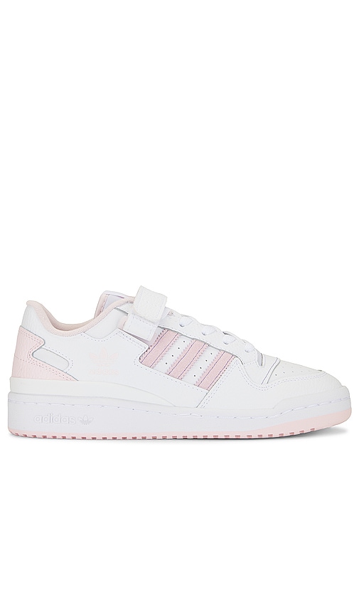 adidas Originals Forum Low Sneaker in White & Light Purple | REVOLVE