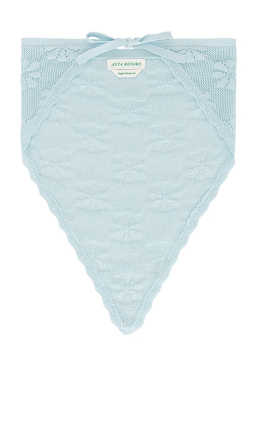 Asta Resort Bruna Crochet Bandana In Blue
