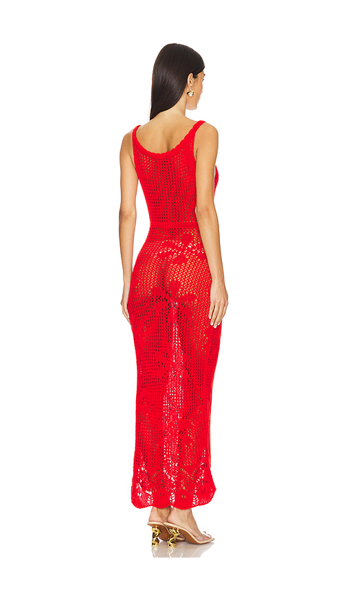  Asta Resort Weitmaschiges Strickkleid In Red. Größe S. Also In M, Xl. 
