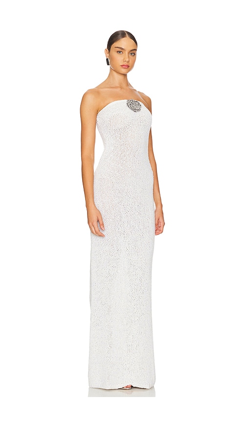 Shop Asta Resort Chiara Strapless Dress In Ivory