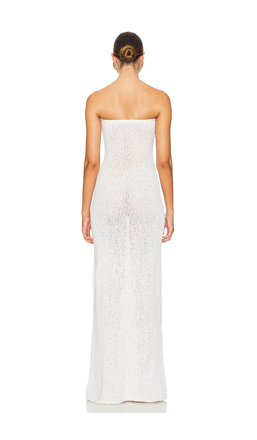  Asta Resort Trägerloses Maxikleid Mit Rosetten-akzent In Ivory. Größe Xs. Also In Xl. 