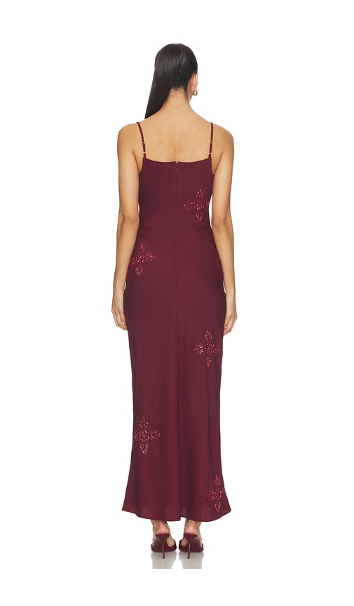 Asta Resort Freja Hand Beaded Dress In Burgundy. Größe Xs. Also In S, M. 