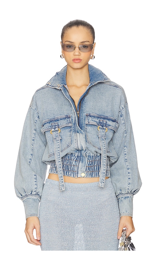 Asta Resort Diana Denim Parker Jacket In Blue