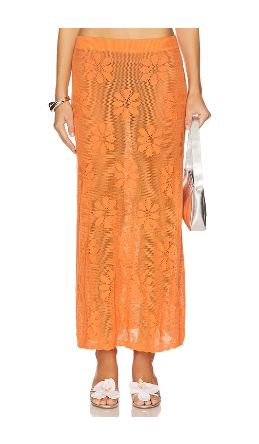 Bruna Crochet Skirt in Orange. - size L (also in M, S, XL, XS) - ASTA RESORT - Modalova