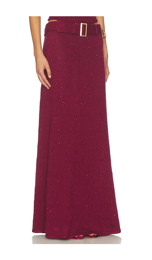 Asta Resort Alma Belted Skirt In Purple