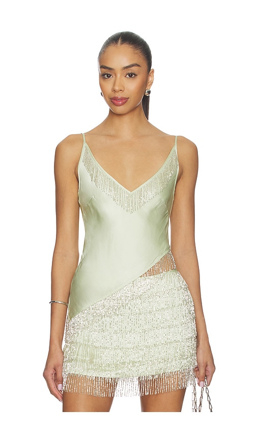 Marcia Asymmetric Beaded Top