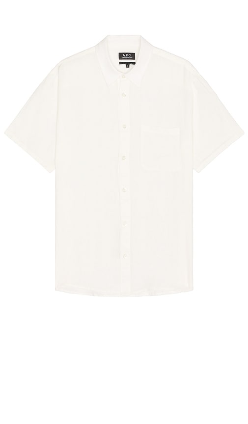 Shop Apc Chemisette Bellini Logo In Off White