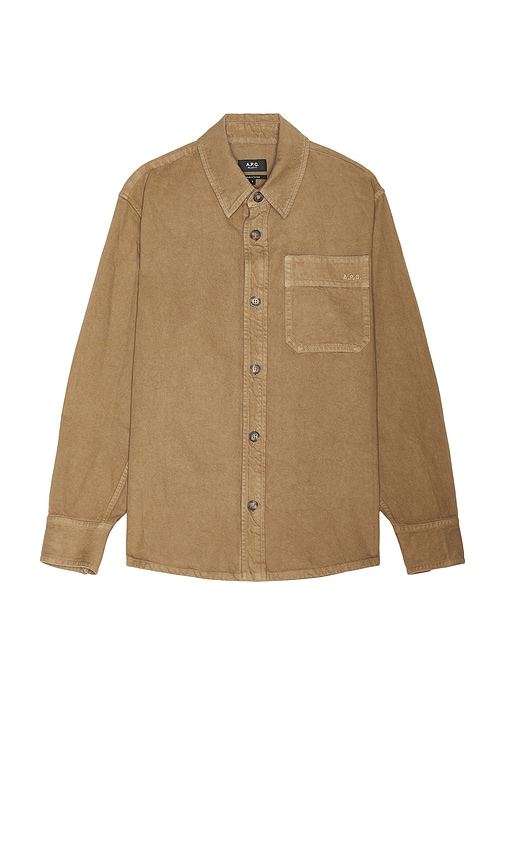 Shop Apc Basile Brodee Shirt In Brown