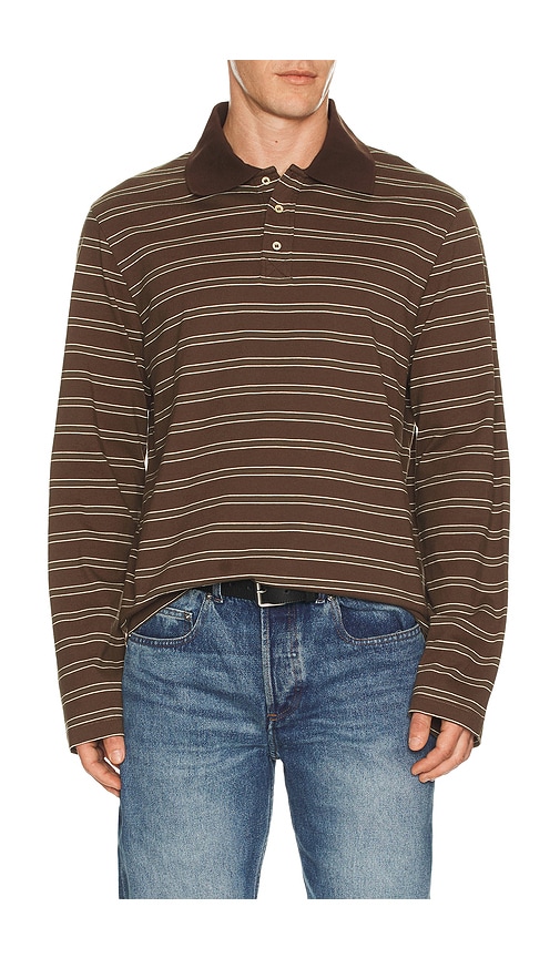 A.P.C. Long Sleeve Stripe Polo