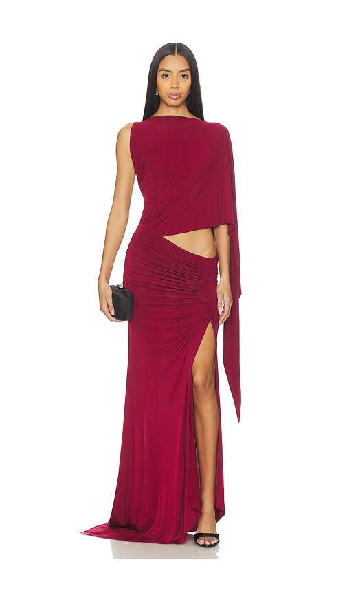 One Shoulder Drape Sleeve Gown Alex Perry $2,300 