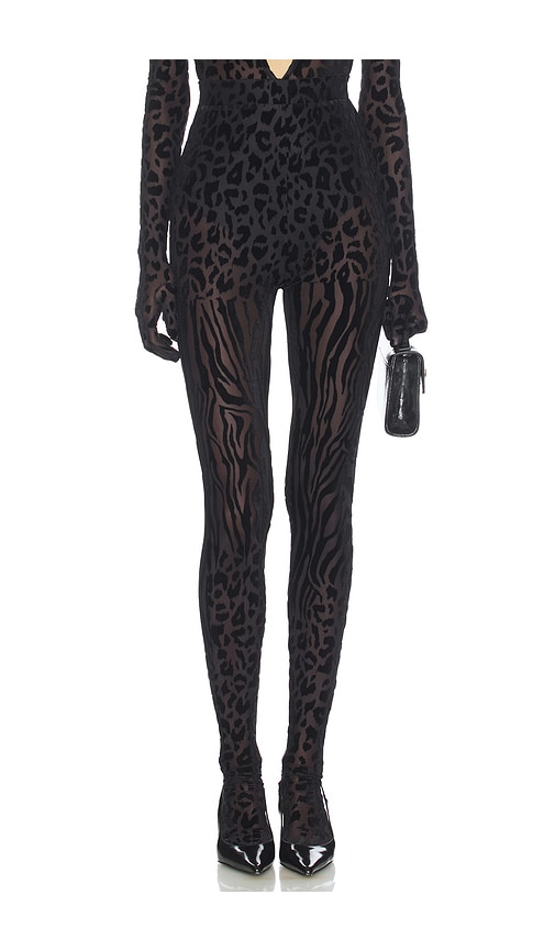 Animal Print Burnout Stocking Alex Perry $700 