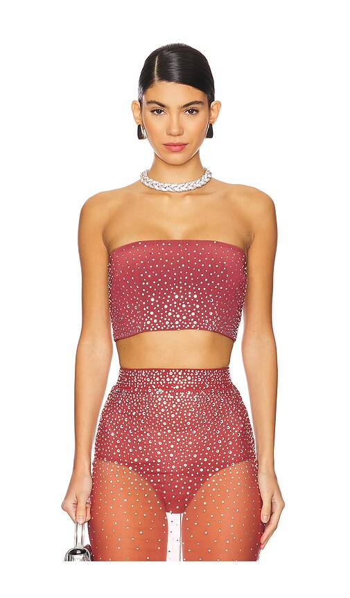 Crystal Mesh Crop Top