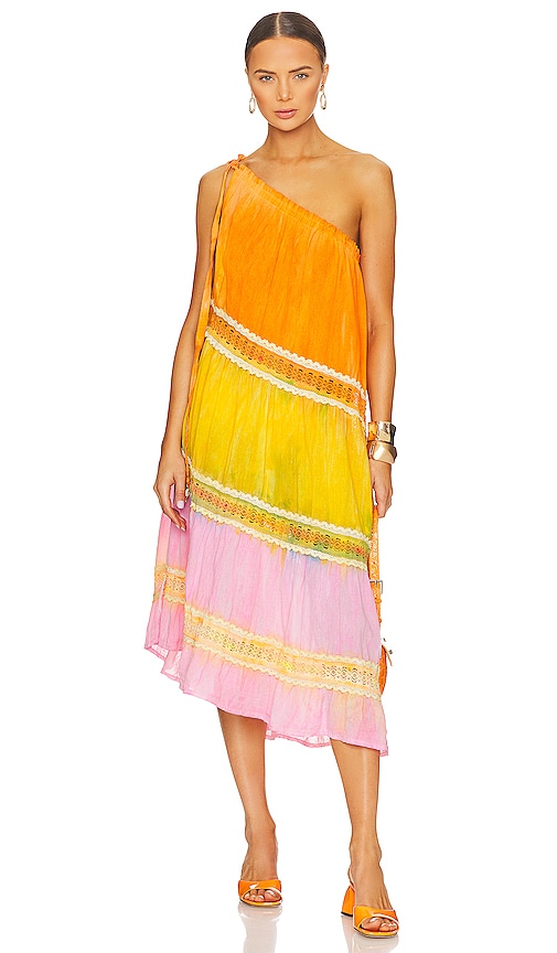 Alix Pinho Fruitera Midi Dress In Multicolor