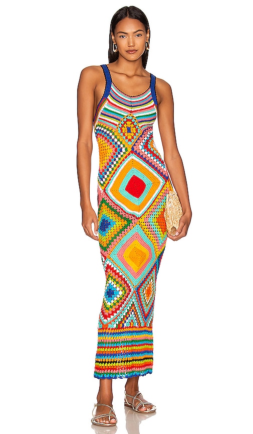 Alix Pinho Quadricor Long Dress in Multicolor | REVOLVE