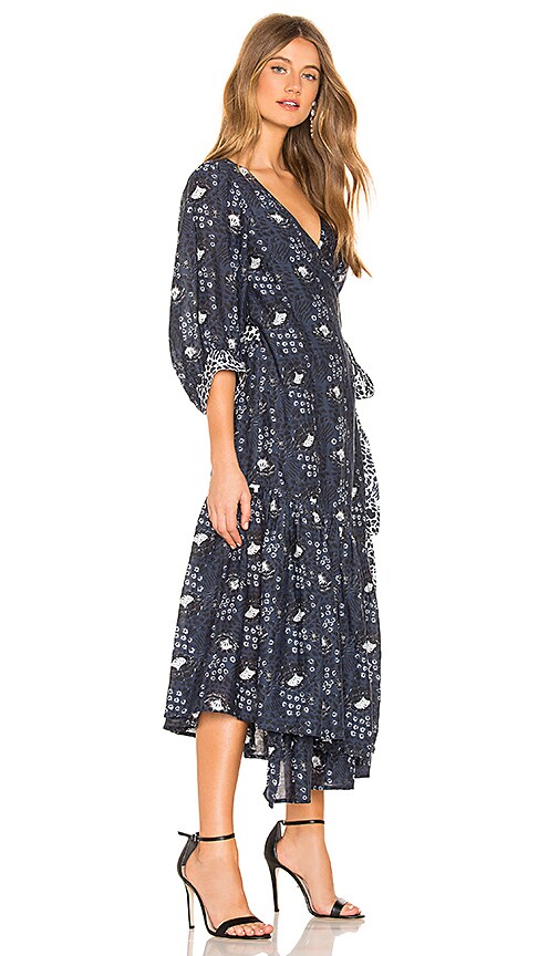 apiece apart bougainvillea wrap dress