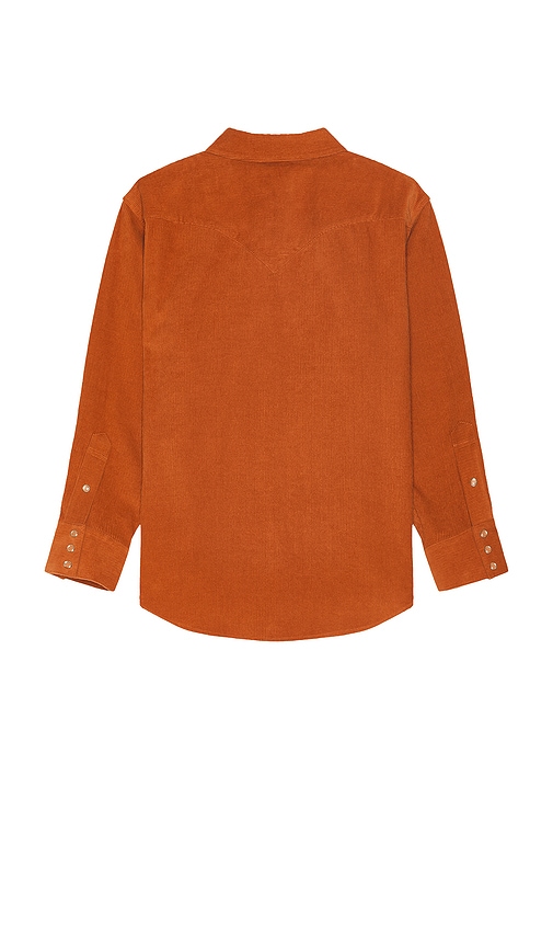 Shop After Pray Western Corduroy Shirt In Orange