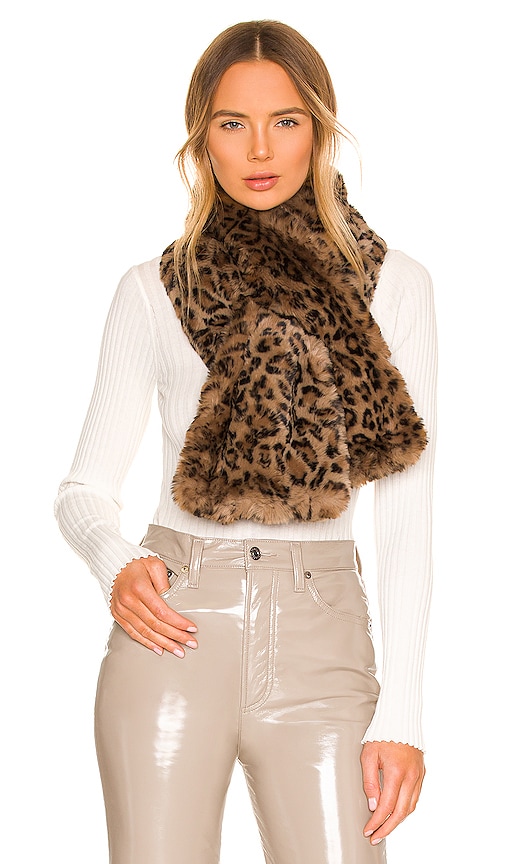 APPARIS BAMBI FAUX FUR GREEN SCARF store